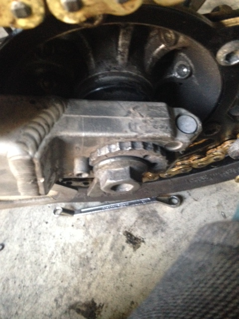 Dトラッカー KLX250 リアスプロケ交換 チェーン交換